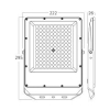 Reflektor LED 100W 3CCT 11000lm IP65 sivi BRAYTRON BT65-09182