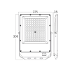 Reflektor LED 100W 3CCT 11000lm IP65 sivi BRAYTRON BT65-09182 Reflektor LED 100W 3CCT 11000lm IP65 sivi BRAYTRON BT65-09182