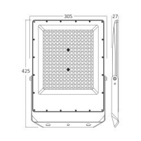 Reflektor LED 200W 3CCT 22000lm IP65 sivi BRAYTRON BT65-09682