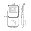 Reflektor LED 10W 3CCT 1100lm IP65 sa PIR senzorom sivi BRAYTRON BT65-21082 Reflektor LED 10W 3CCT 1100lm IP65 sa PIR senzorom sivi BRAYTRON BT65-21082