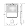 Reflektor LED 30W 3CCT 3300lm IP65 sa PIR senzorom sivi BRAYTRON BT65-23082