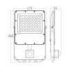 Reflektor LED 50W 3CCT 5500lm IP65 sa PIR senzorom sivi BRAYTRON BT65-25082 Reflektor LED 50W 3CCT 5500lm IP65 sa PIR senzorom sivi BRAYTRON BT65-25082