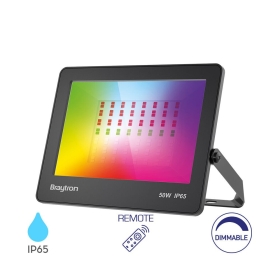 Reflektor LED 50W RGB dimabilni IP65 IK05 crni BRAYTRON BT66-05091
