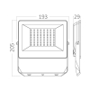 Reflektor LED 50W RGB dimabilni IP65 IK05 crni BRAYTRON BT66-05091