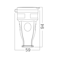 Utičnica schuko TPF01 sa poklopcem IP44 crna BRAYTRON BY74-00101