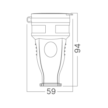 Utičnica schuko TPF01 sa poklopcem IP44 crna BRAYTRON BY74-00101