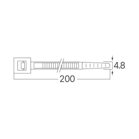 Vezica PVC 4,8x200mm 100 kom u pakiranju bijela BRAYTRON BY90-01051