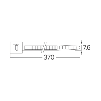 Vezica PVC 7,6x370mm 100 kom u pakiranju bijela BRAYTRON BY90-01073