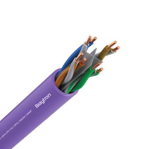 Kabel mrežni CAT6 U/UTP DT7 A-CU 4x2x23AWG 305m ljubičasti BRAYTRON BZ20-00419 Kabel mrežni CAT6 U/UTP DT7 A-CU 4x2x23AWG 305m ljubičasti BRAYTRON BZ20-00419