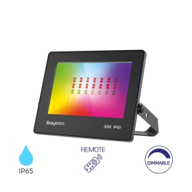 Reflektor LED 30W RGB dimabilni IP65 IK05 crni BRAYTRON BT66-03091
