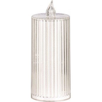Svijeća električna 108mm prozirna s baterijama LEDCANDLE862