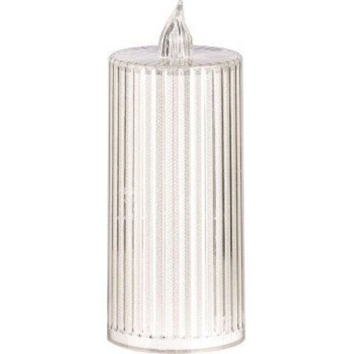Svijeća električna 108mm prozirna s baterijama LEDCANDLE862