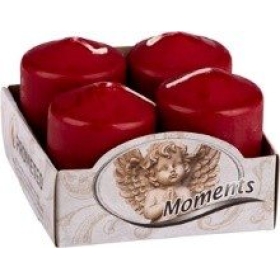 Adventske svijeće 4kom/pak 6x4cm bordo ADVENTI BURGUNDY