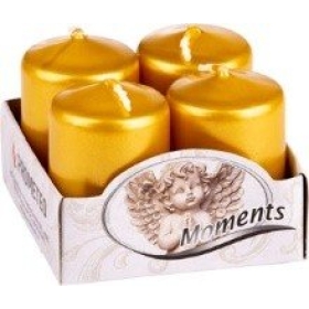 Adventske svijeće 4kom/pak 6x4cm zlatne ADVENTI METALLIC GOLD