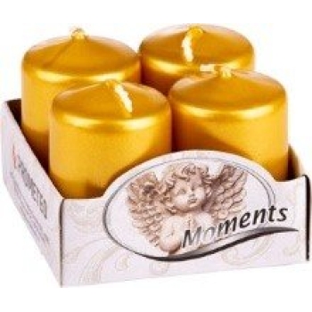 Adventske svijeće 4kom/pak 6x4cm zlatne ADVENTI METALLIC GOLD Adventske svijeće 4kom/pak 6x4cm zlatne ADVENTI METALLIC GOLD