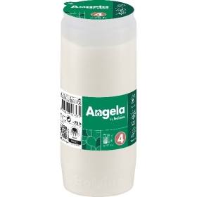 Svijeća  uljana 140mm plastični poklopac bijela ANGELA4