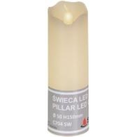 Svijeća plastična električna 100mm promjer 75mm bez baterije LEDCANDLE7