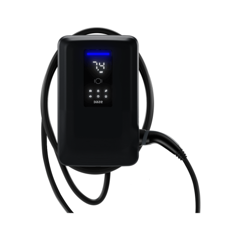 Punionica za EV vozila Home TK 1-fazna 32A, 7,4kW, 5m type 2 spiralni kabel+držač, BT+WiFi+ETH, integrirana zaštita, crna DK01AB32MP5S