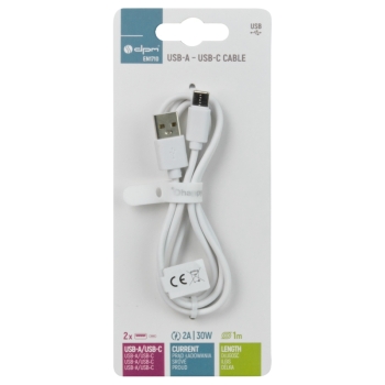 Kabel USB A - USB-C 1m bijeli ENI1710