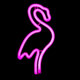 Neonski znak LED FLAMINGO 15x28,5 cm NEO002