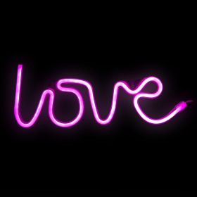 Neonski znak LED LOVE 34x12,5 cm NEO020
