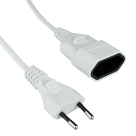 Produžni kabel s 1 EURO utičnicom bez uzemljenja, bijeli, 1.5 m DPM PPS115