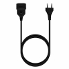 Produžni kabel s 1 EURO utičnicom bez uzemljenja, crni, 3 m DPM PPS131