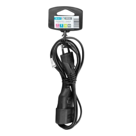 Produžni kabel s 1 EURO utičnicom bez uzemljenja, crni, 1.5 m DPM PPS116