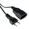 Produžni kabel s 1 EURO utičnicom bez uzemljenja, crni, 3 m DPM PPS131
