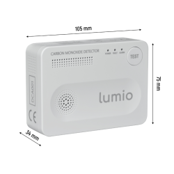 Detektor ugljikovog monoksida na baterije LUMIO bijela DCA001