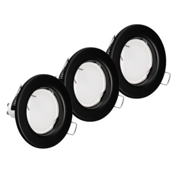 Stropna svjetiljka 3xGU10 3,5W 3000K 250lm okrugla crna 3kom/pak DTL-3XGU10-CB Stropna svjetiljka 3xGU10 3,5W 3000K 250lm okrugla crna 3kom/pak DTL-3XGU10-CB