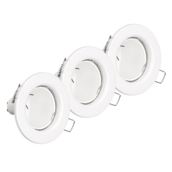 Stropna svjetiljka 3xGU10 3,5W 3000K 250lm okrugla bijela 3 kom/pak DTL-3XGU10-CW
