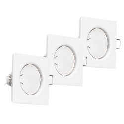 Stropna svjetiljka 3xGU10 3,5W 3000K 250lm kvadratna bijela 3kom/pak DTL-3XGU10-SW