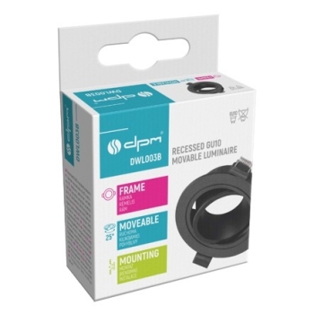 Kućište za GU10 žarulju max 35W fi90 okruglo crno DWL003B Kućište za GU10 žarulju max 35W fi90 okruglo crno DWL003B