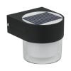 Zidna solarna svjetiljka 2W 3000-6000K 300lm IP65 okrugla crna DPM GRD226C