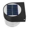 Zidna solarna svjetiljka 2W 3000-6000K 300lm IP65 okrugla crna DPM GRD226C