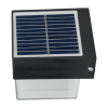 Zidna solarna svjetiljka 2W 3000-6000K 300lm IP65 kvadratna crna DPM GRD226S