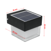 Zidna solarna svjetiljka 2W 3000-6000K 300lm IP65 kvadratna crna DPM GRD226S