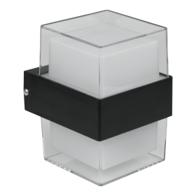 Zidna svjetiljka 10W 4000K 1000lm IP54 kvadratna crna DPM GRD227