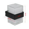 Zidna svjetiljka 10W 4000K 1000lm IP54 kvadratna crna DPM GRD227
