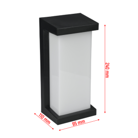 Zidna svjetiljka 18W 4000K 1800lm IP54 crna DPM GRD230