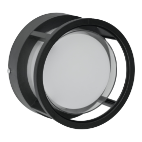 Zidna svjetiljka 12W 4000K 1200lm IP54 okrugla crna DPM GRD233