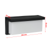 Zidna svjetiljka 18W 4000K 1800lm IP54 crna DPM GRD234
