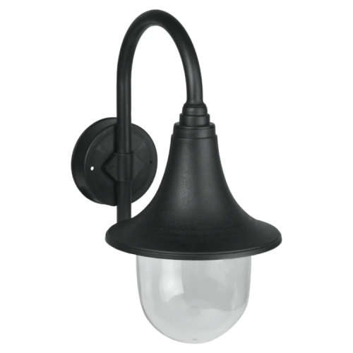 Zidna svjetiljka E27 IP44 crna DPM GRD239