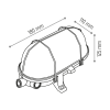 Zidna svjetiljka E27 40W 180x110x125mm IP44 brodska crna, staklo sa metalnom mrežom DPM OPR054B Zidna svjetiljka E27 40W 180x110x125mm IP44 brodska crna, staklo sa metalnom mrežom DPM OPR054B