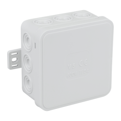 Kutija razvodna nadžbukna 75x75x41mm 12 uvoda IP54 bijela DPM PE07541W