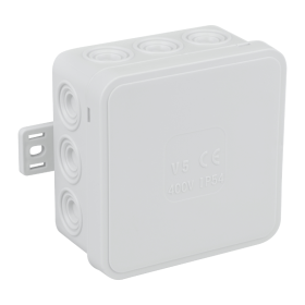 Kutija razvodna nadžbukna 75x75x41mm 12 uvoda IP54 bijela DPM PE07541W