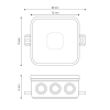 Kutija razvodna nadžbukna 75x75x41mm 12 uvoda IP54 bijela DPM PE07541W Kutija razvodna nadžbukna 75x75x41mm 12 uvoda IP54 bijela DPM PE07541W