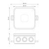 Kutija razvodna nadžbukna 85x85x41mm 12 uvoda IP54 crna DPM PE08541B Kutija razvodna nadžbukna 85x85x41mm 12 uvoda IP54 crna DPM PE08541B