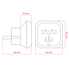Adapter putni EU 110-250V 13A crni DPM PF01EU-B Adapter putni EU 110-250V 13A crni DPM PF01EU-B
